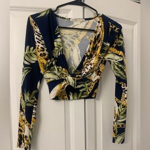 Colorful crop top. Size S